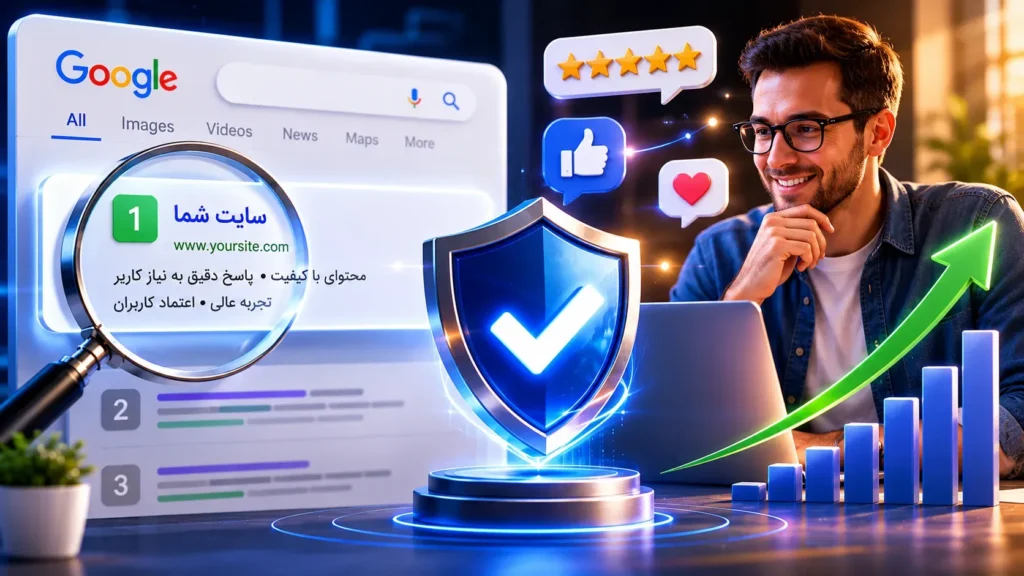 افزایش اعتماد کاربران با دیده شدن برند در نتایج گوگل
