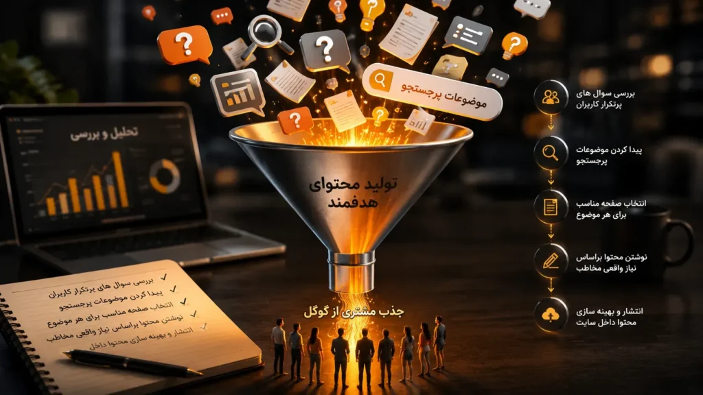 تولید محتوای هدفمند برای سئو و جذب کاربران از گوگل