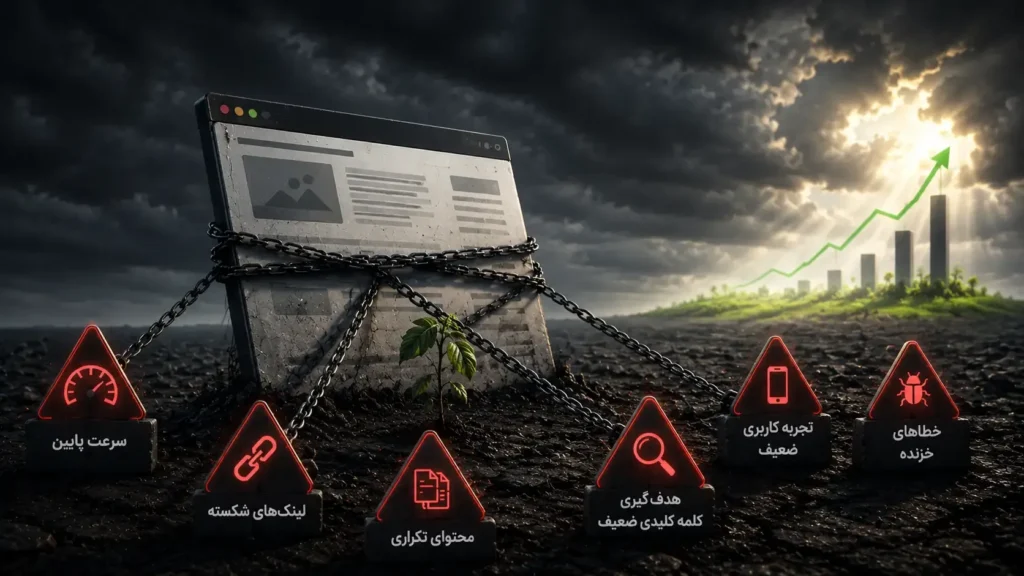 شناسایی اشتباهات سئو که باعث کاهش رتبه می‌شوند