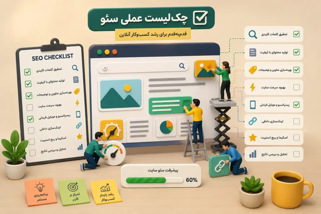 چک‌لیست گام‌به‌گام سئو برای توسعه کسب‌وکارهای آنلاین